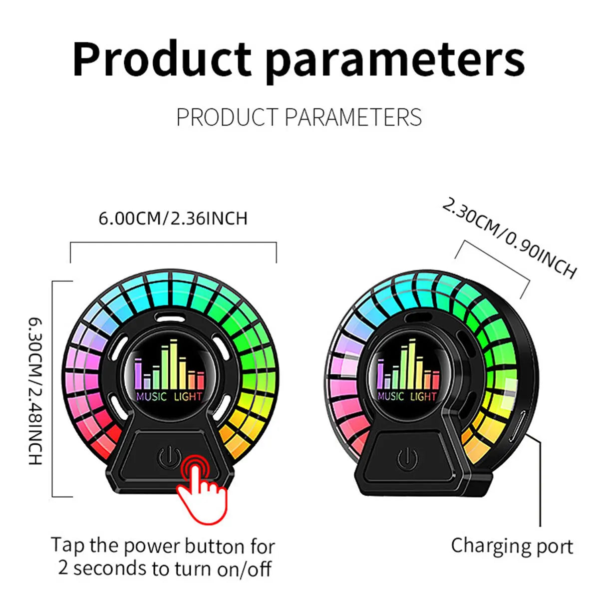 RGB LED Car Air Freshener – Sound Reactive Aromatherapy with Ocean & Floral Scents