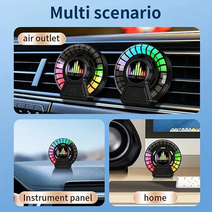 RGB LED Auto-Lufterfrischer - Sound Reaktive Aromatherapie mit Meeresdüften